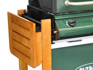 Folding side shelves for compact storage