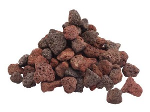 Lava rock in basket