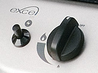 Piezo ignition with easy to control heat Excel piezo ignition & control knob
