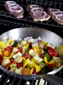 Barbecued vegetables