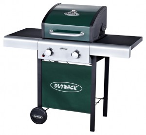 Meteor 2 Burner barbecue in green