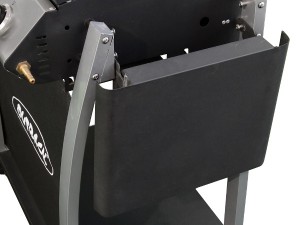 Folding side shelves for compact storage Folded side shelf