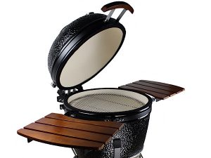 Kamado hinged hood