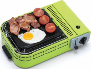 Porcelain enamelled griddle for frying
