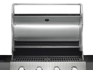Porcelain enamelled cooking surface Drifter hood open