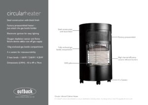 Circular Infrared Heater Showcard