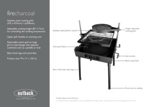 Fire Charcoal Showcard